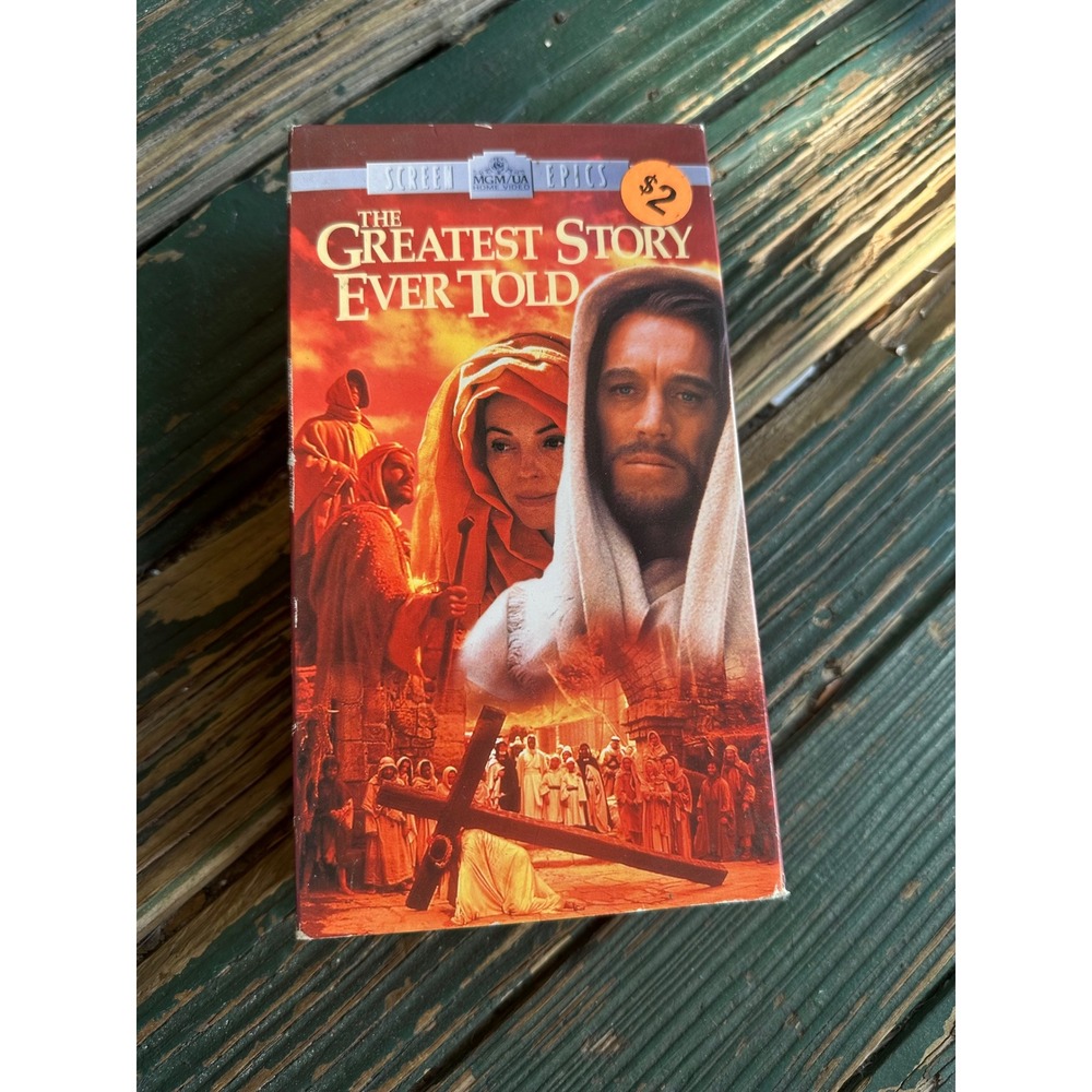 The Greatest Story Ever Told VHS 2-Tape Set MGM UA Screen Epics Biblical Drama